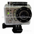 Full HD Sports Action Camera, LED Lights Night Vision Without Screen, 1,080P with H.264